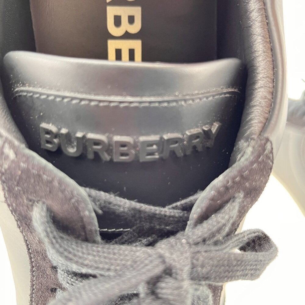 Burberry Men's Robin Vintage Check Panel Leather Low-Top Sneakers US10 - Picture 16 of 16